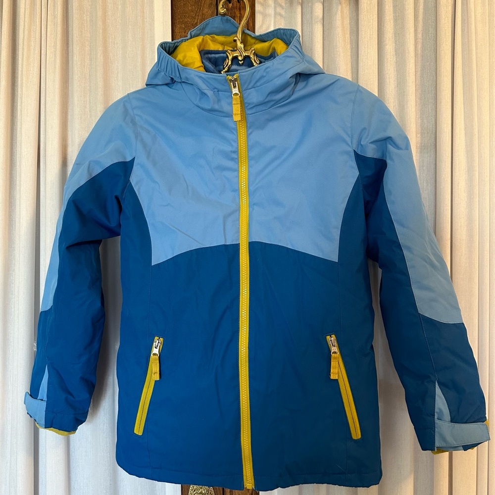 Lands’ End Blue Colorblock 3-in-1 All Weather Jacket